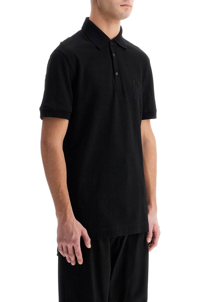 Polo Shirt With Dg Embroidery  - Black