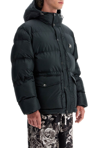 Padded Jacket With Hood  - Black