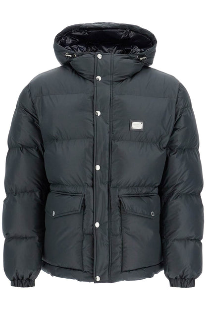 Padded Jacket With Hood  - Black