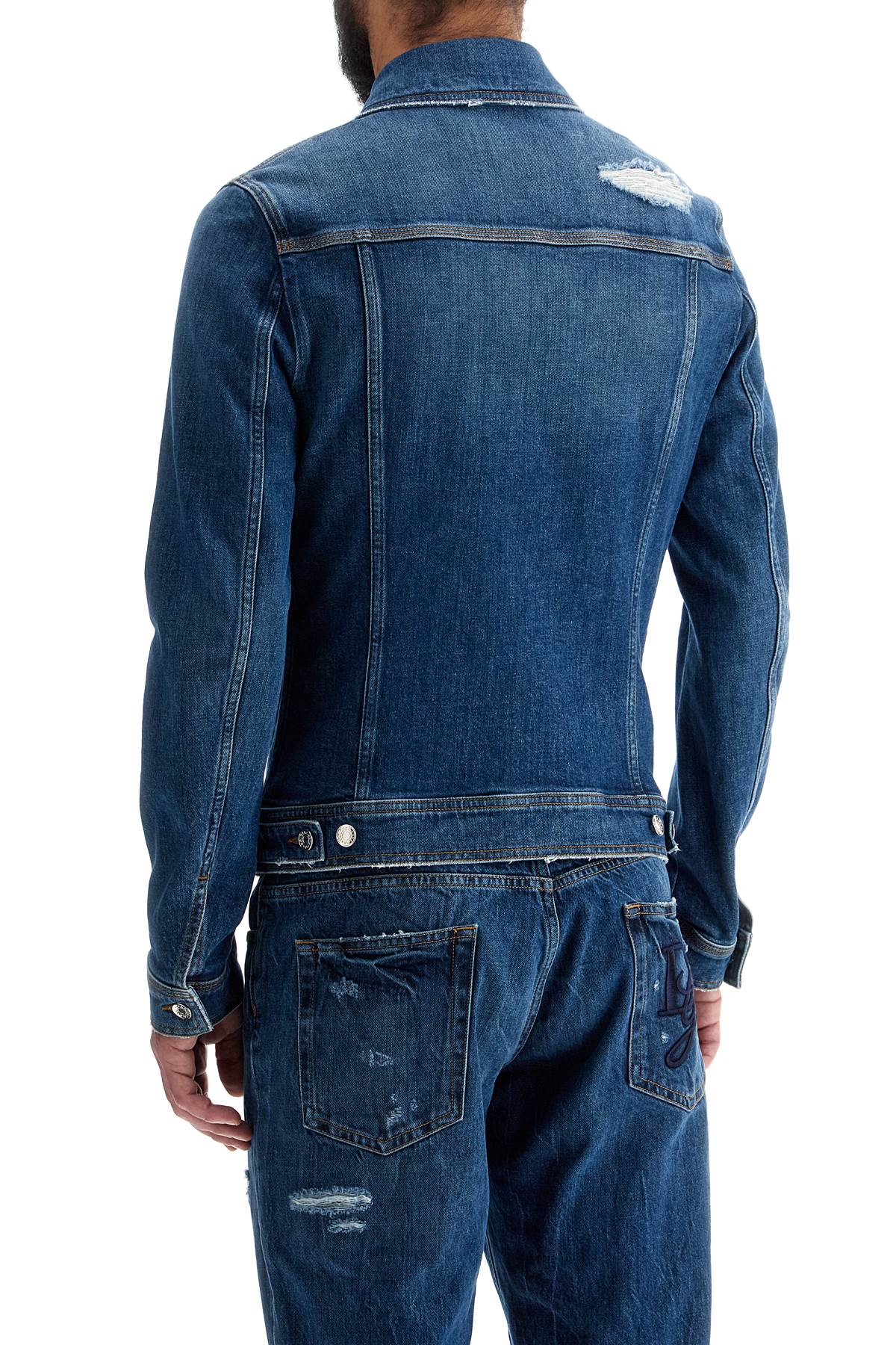 Stretch Denim Jacket  - Blue