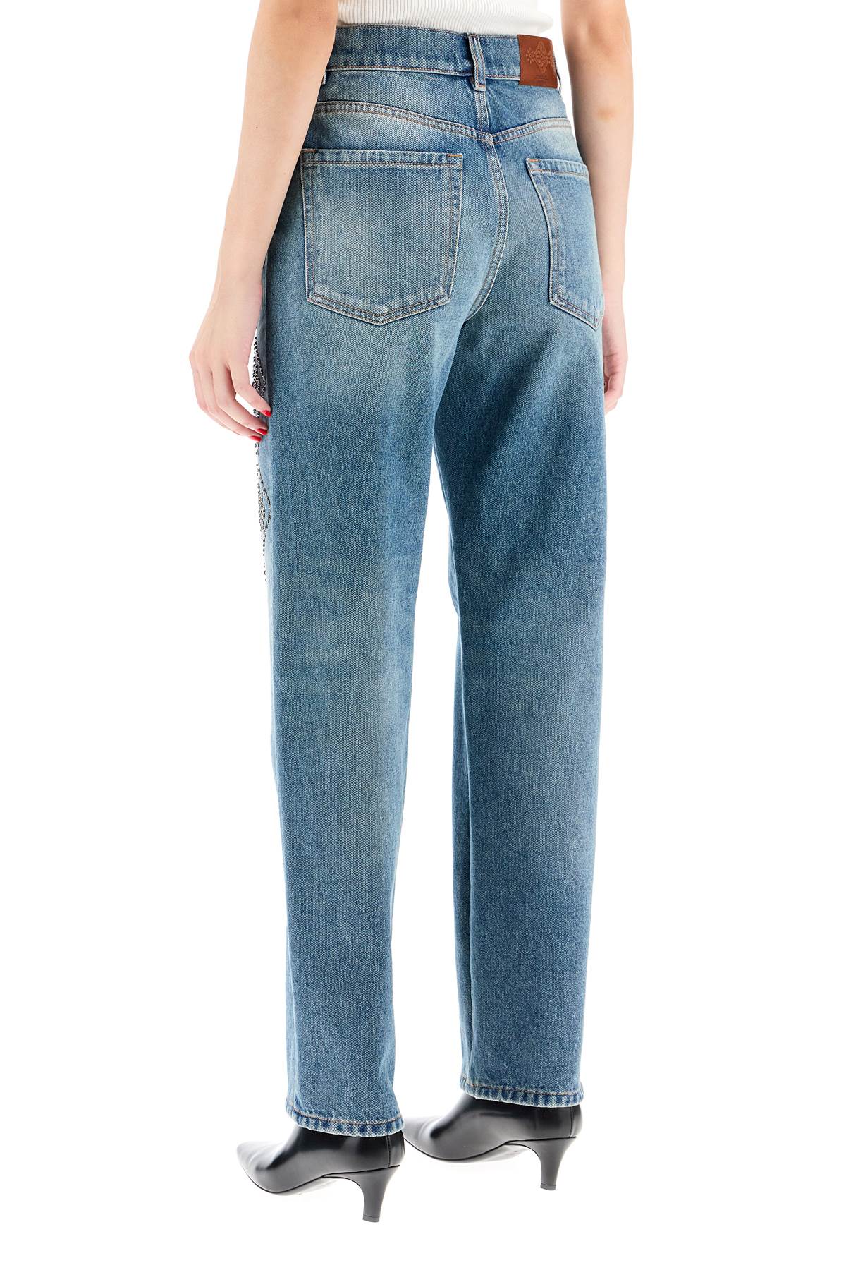 'gatti' Jeans With Embroidered  - Light Blue