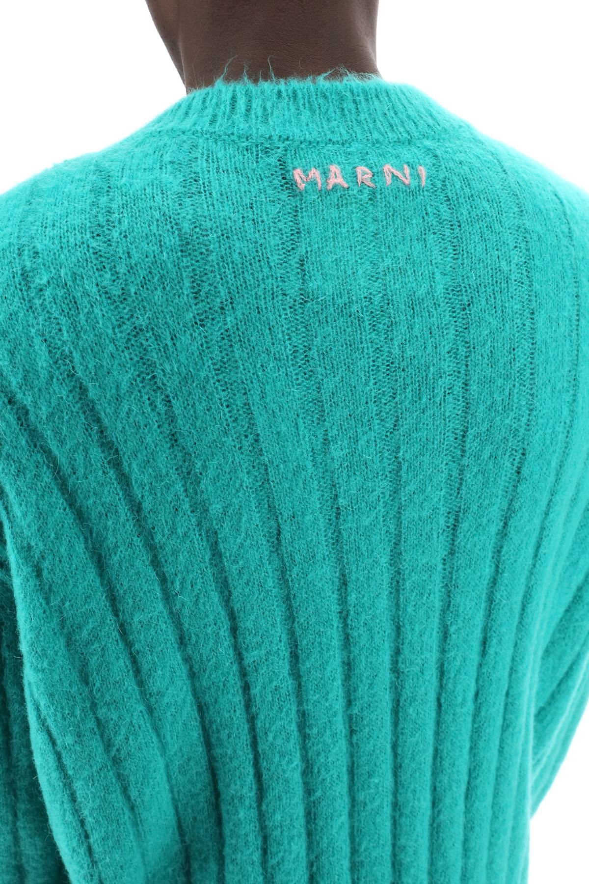 Brushed Mohair Pul  - Green