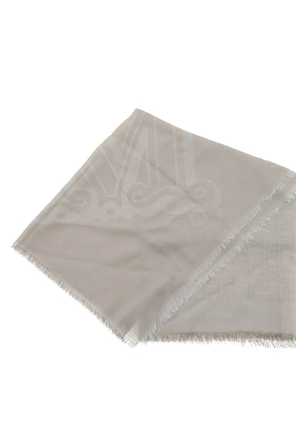 Silk And Cotton Jacquard Sh  - Beige