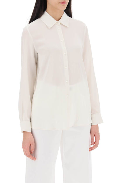 Crepe De Chine Shirt  - White