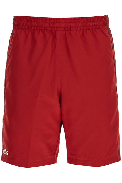 Sporty Color Block Bermuda Shorts  - Red