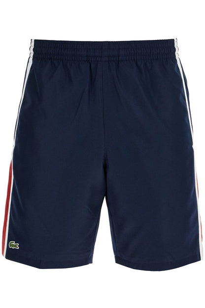 Sporty Color Block Bermuda Shorts  - Blue