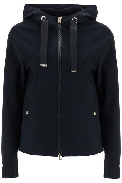 First-act Short Black Jacket With Hood  - Black