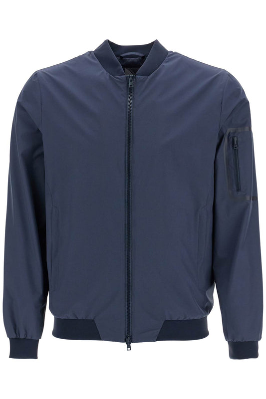 Bomber In Poliestere Blu Scuro Con Gore Windstopper Impermeabile  - Blue