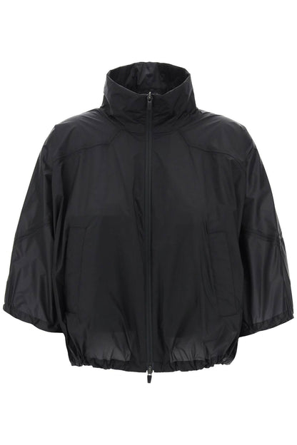 Windbreaker Jacket In Liquid Shine Finish  - Black