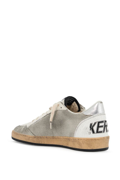 Leather And Canvas Sneakers  - Grey