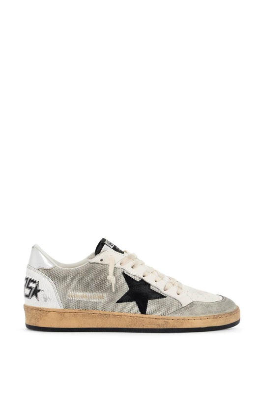 Leather And Canvas Sneakers  - Grey