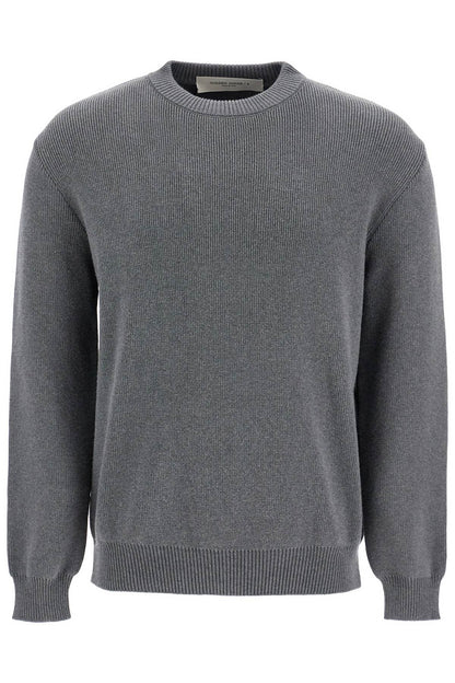 Cotton Pullover With Logo Design  - Grey