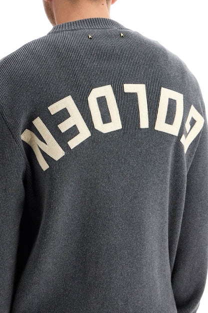 Cotton Pullover With Logo Design  - Grey