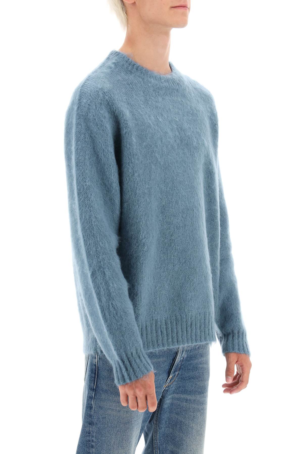 'devis' Brushed Mohair And Wool Sweater  - Light Blue