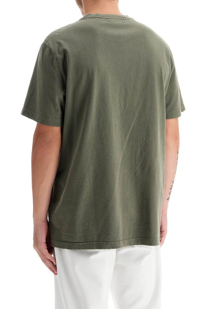 Distressed Logo Regular T-shirt  - Green