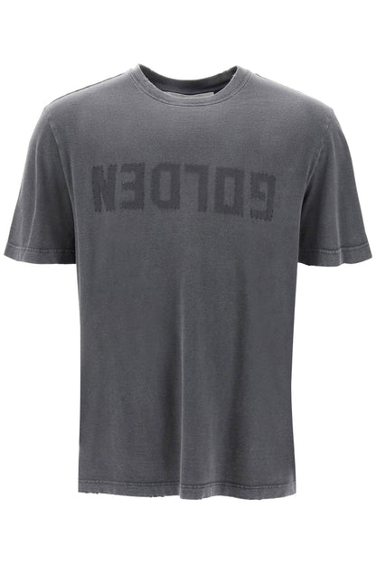 Distressed Logo Regular T-shirt  - Grey