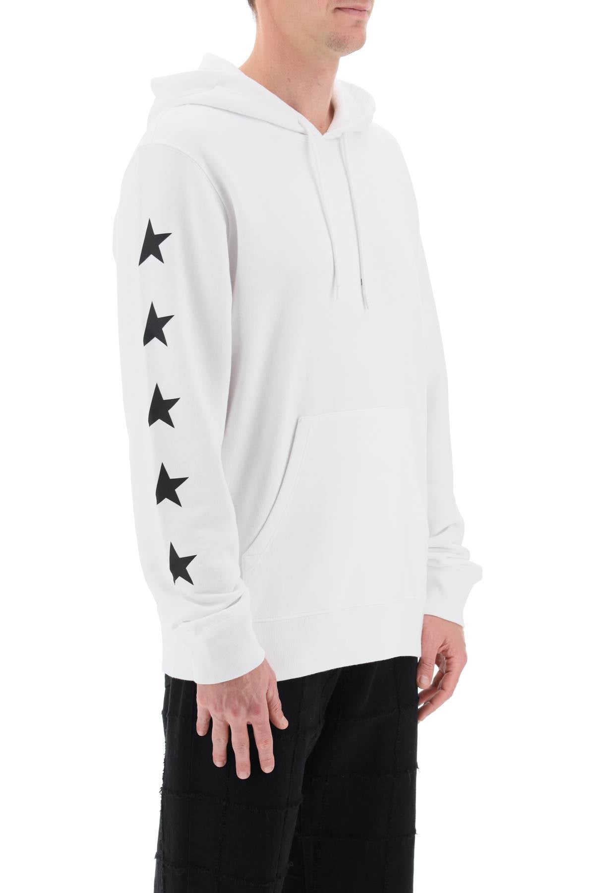 Star-print Hoodie  - Bianco