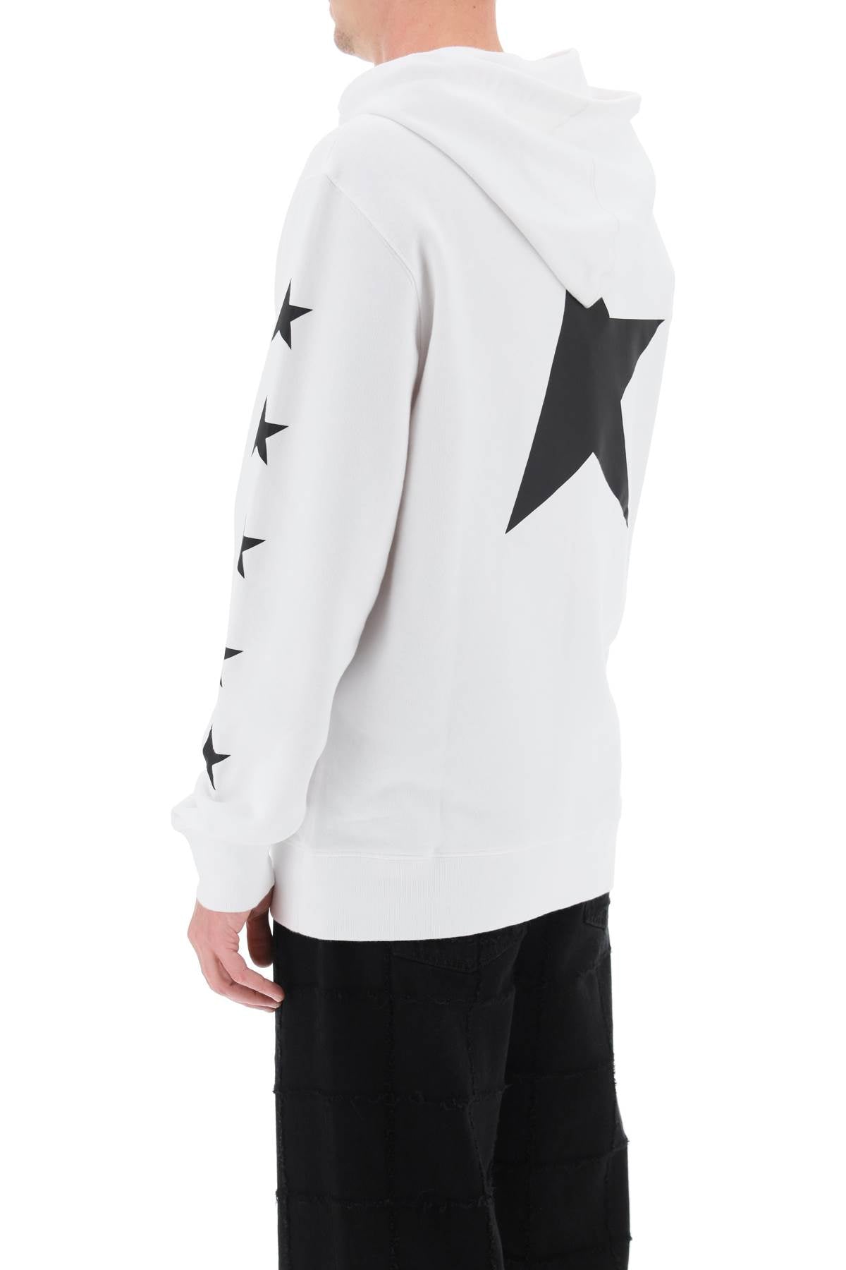 Star-print Hoodie  - Bianco