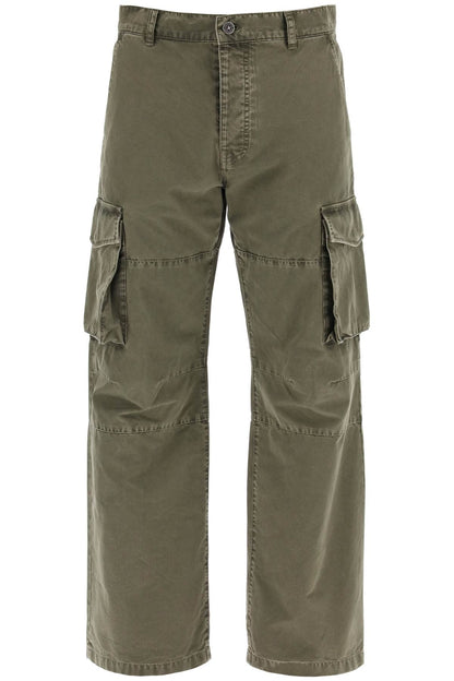 Cargo Canvas Pants For Men  - Green