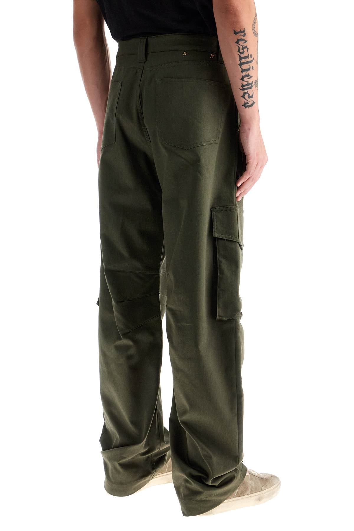 Twill Cargo Pants In Italian  - Green