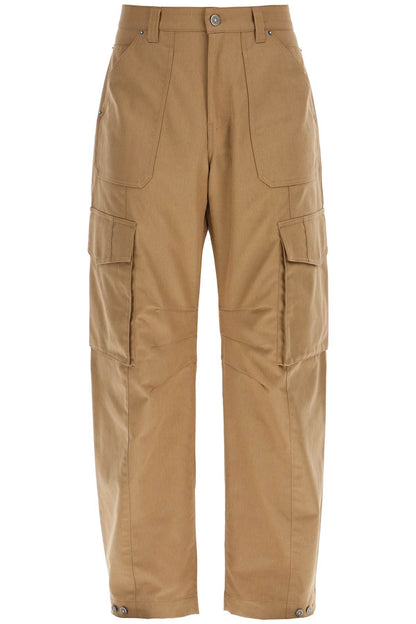 Twill Cargo Pants In Italian  - Beige