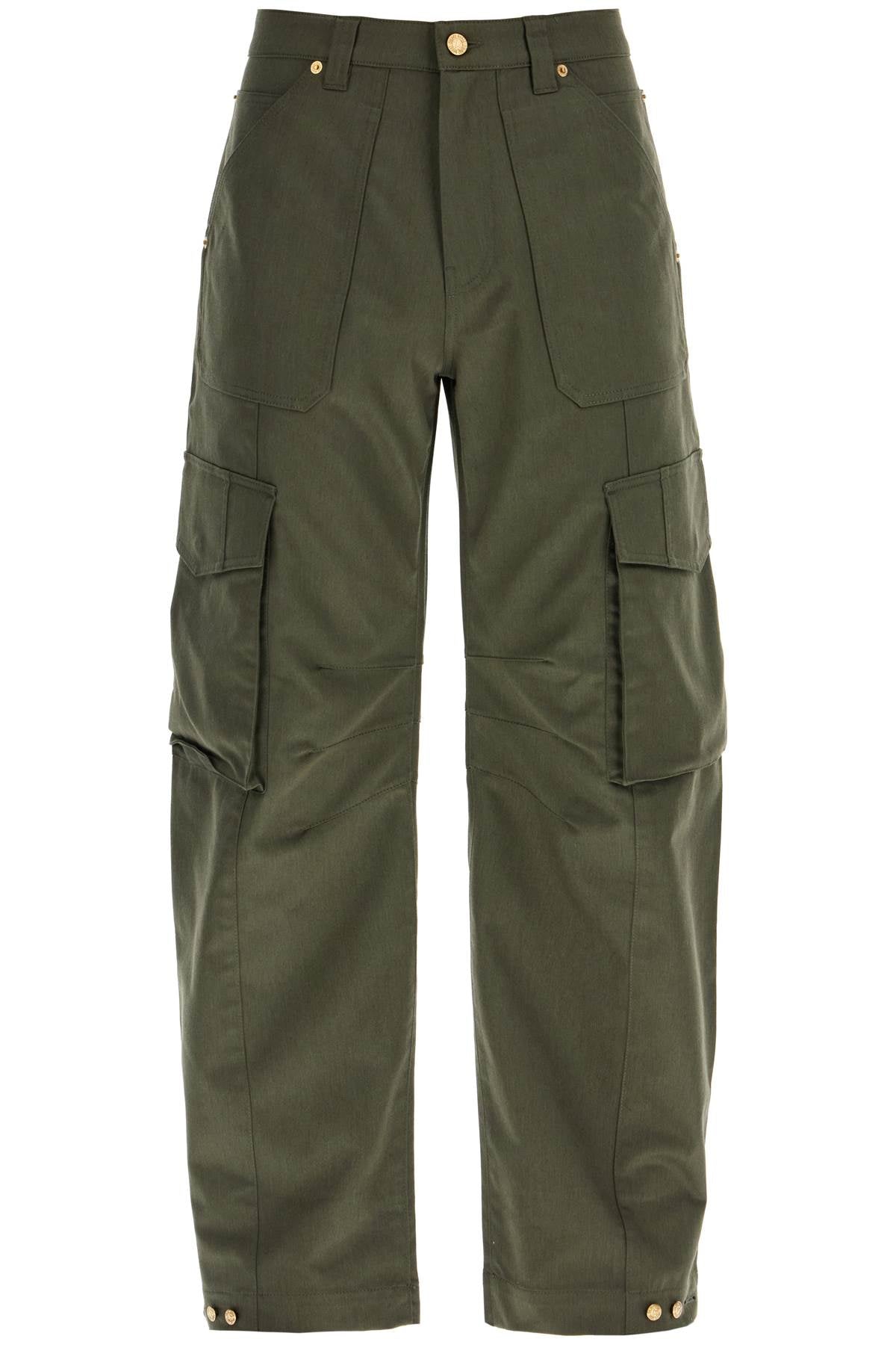 Twill Cargo Pants In Italian  - Green