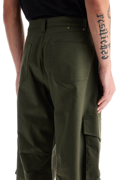 Twill Cargo Pants In Italian  - Green