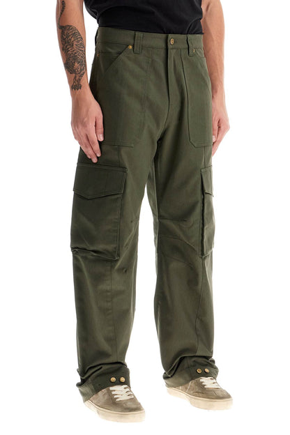 Twill Cargo Pants In Italian  - Green