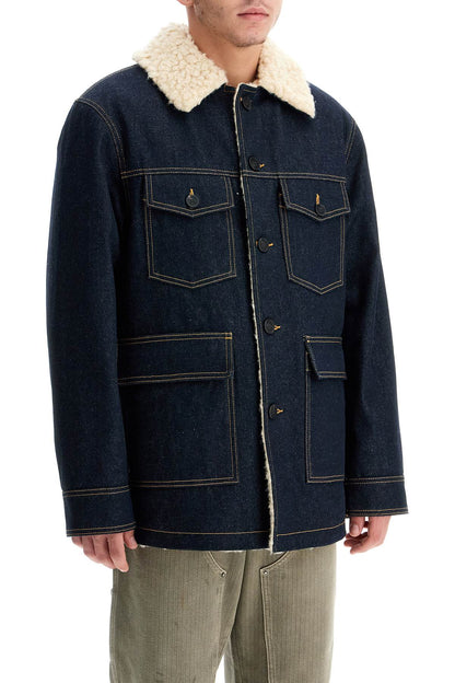 Denim Caban Coat  - Blue