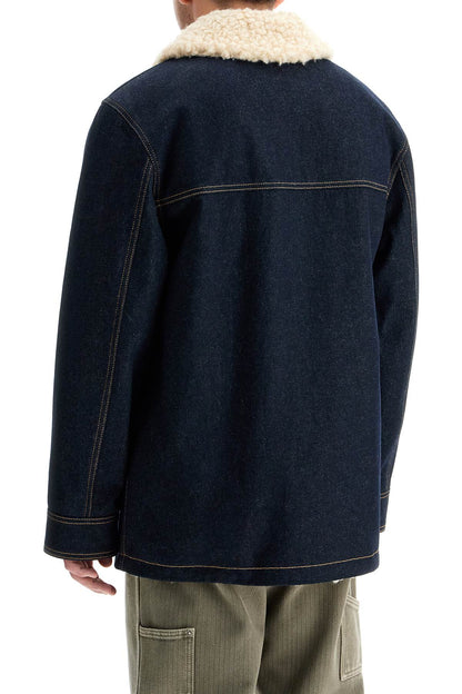 Denim Caban Coat  - Blue