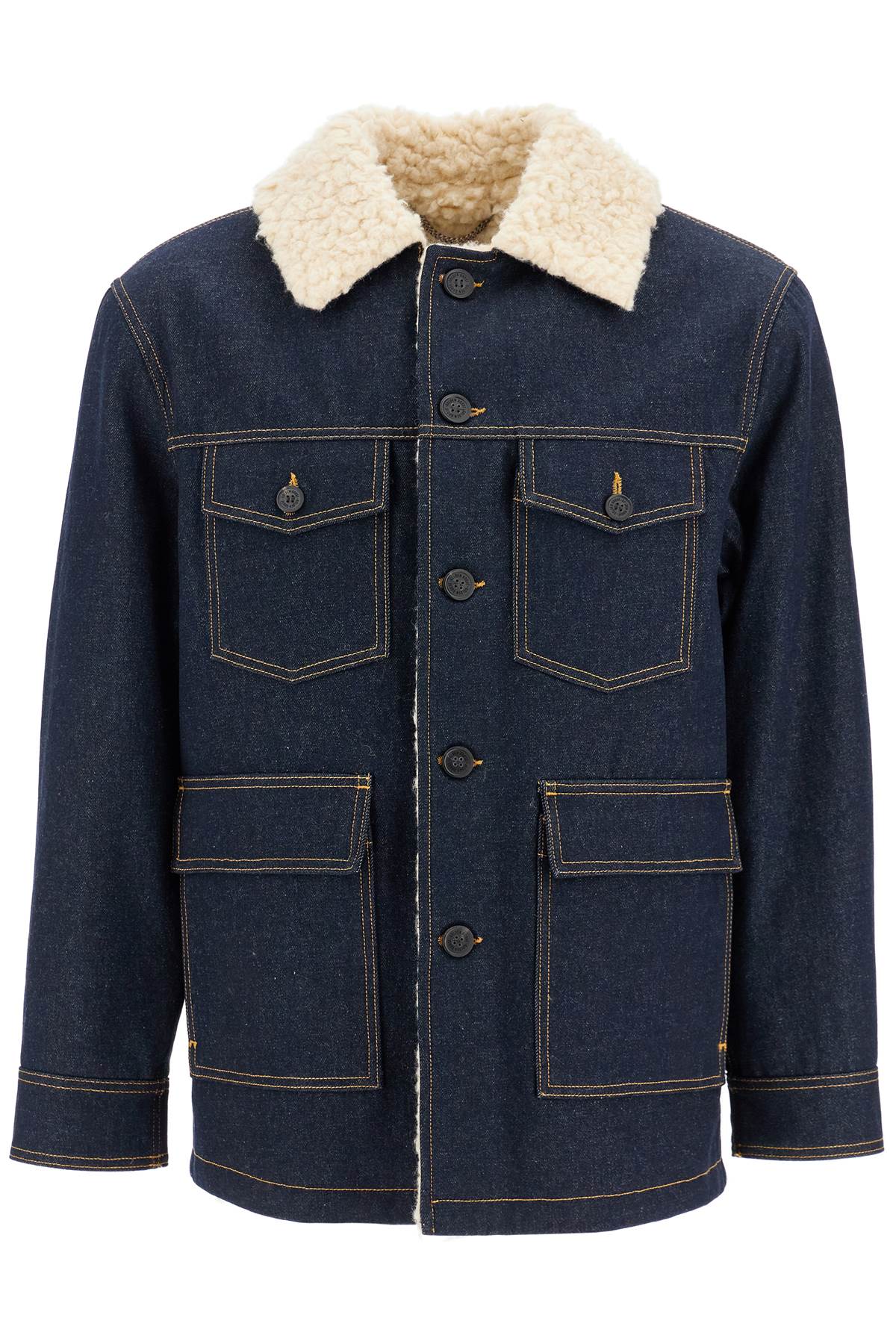 Denim Caban Coat  - Blue