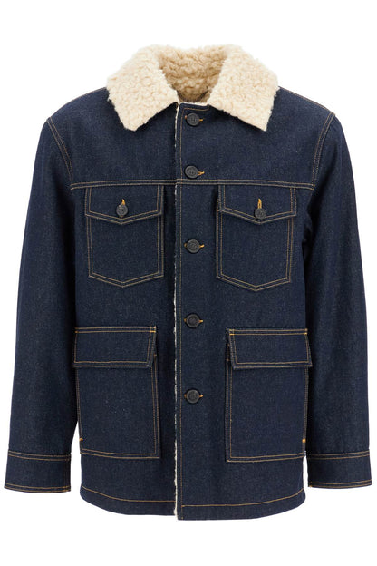 Denim Caban Coat  - Blue