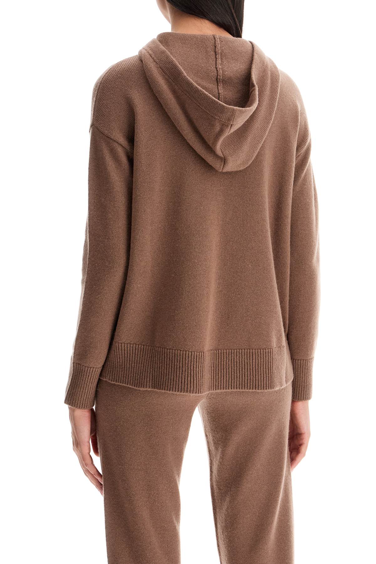 'knitted Gorizia Sweatshirt With Rhin  - Brown