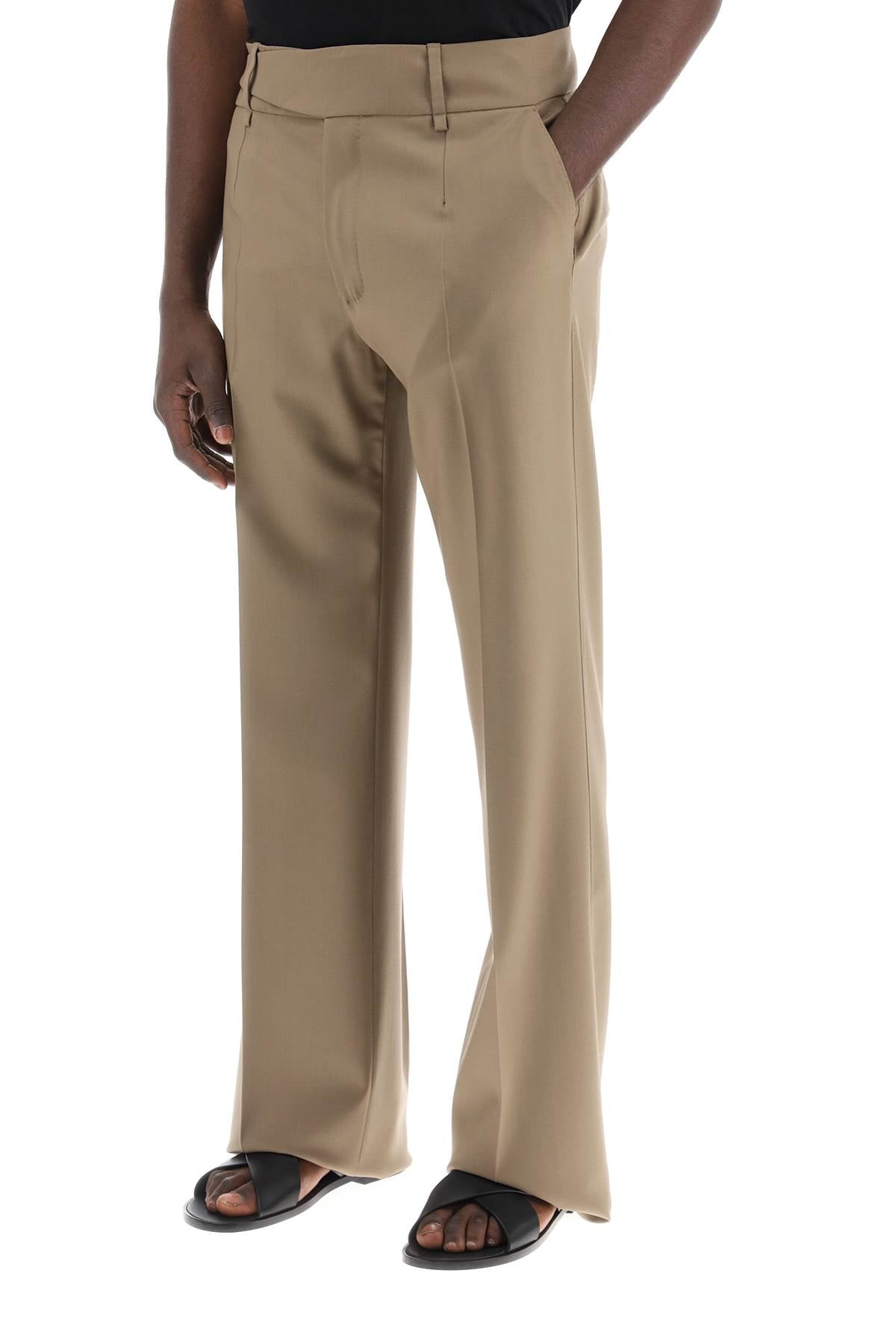 Tailored Stretch Trousers In Bi-st  - Beige