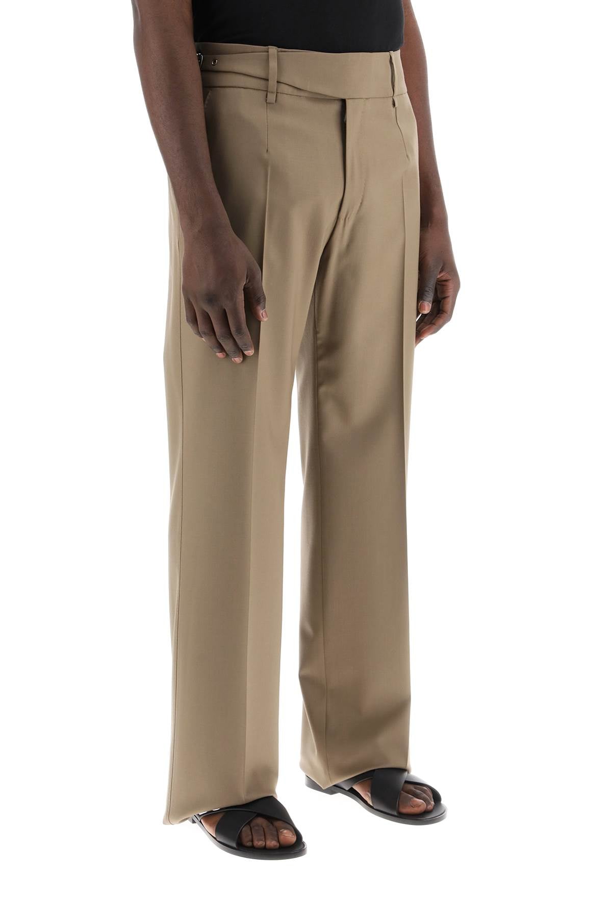 Tailored Stretch Trousers In Bi-st  - Beige