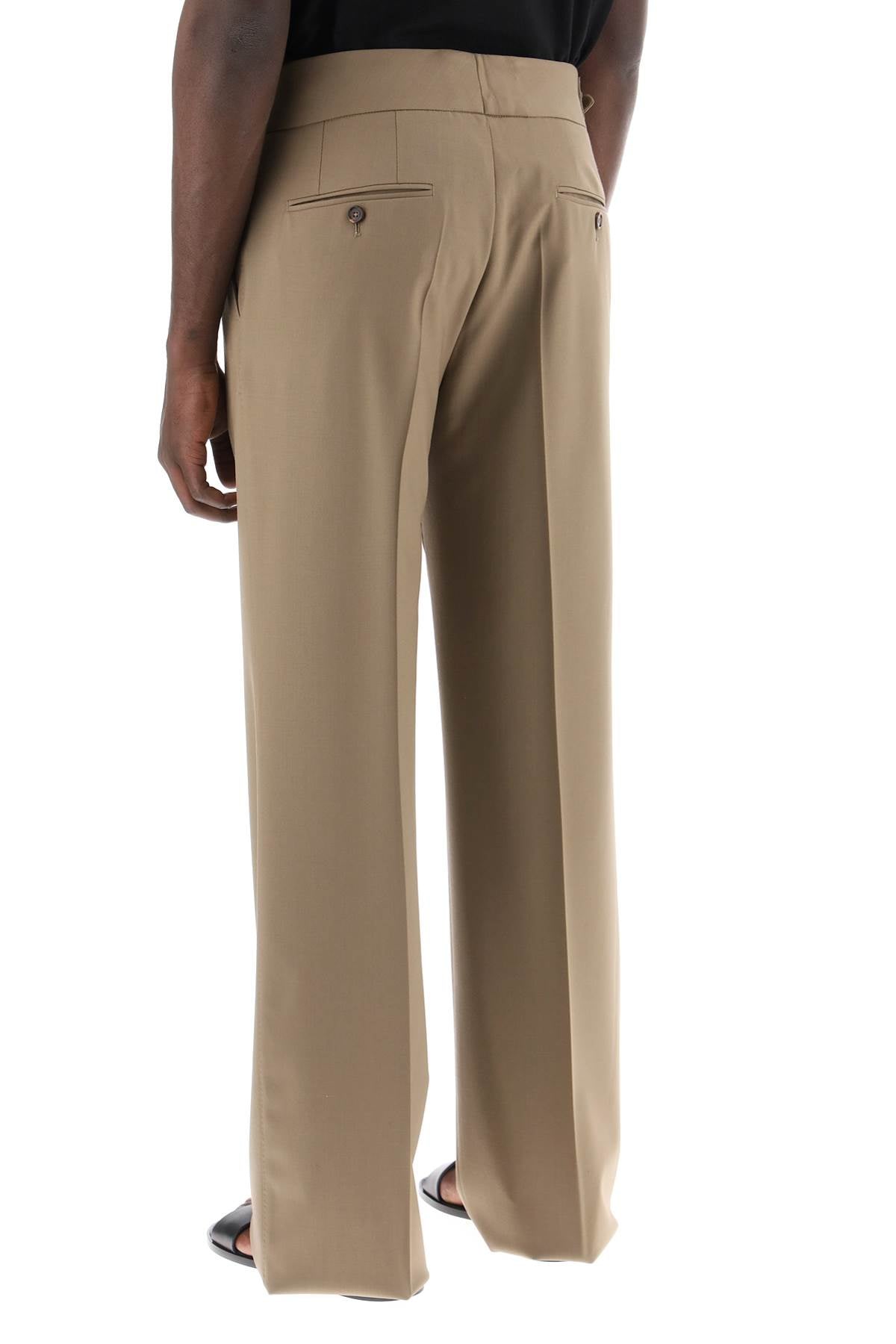 Tailored Stretch Trousers In Bi-st  - Beige