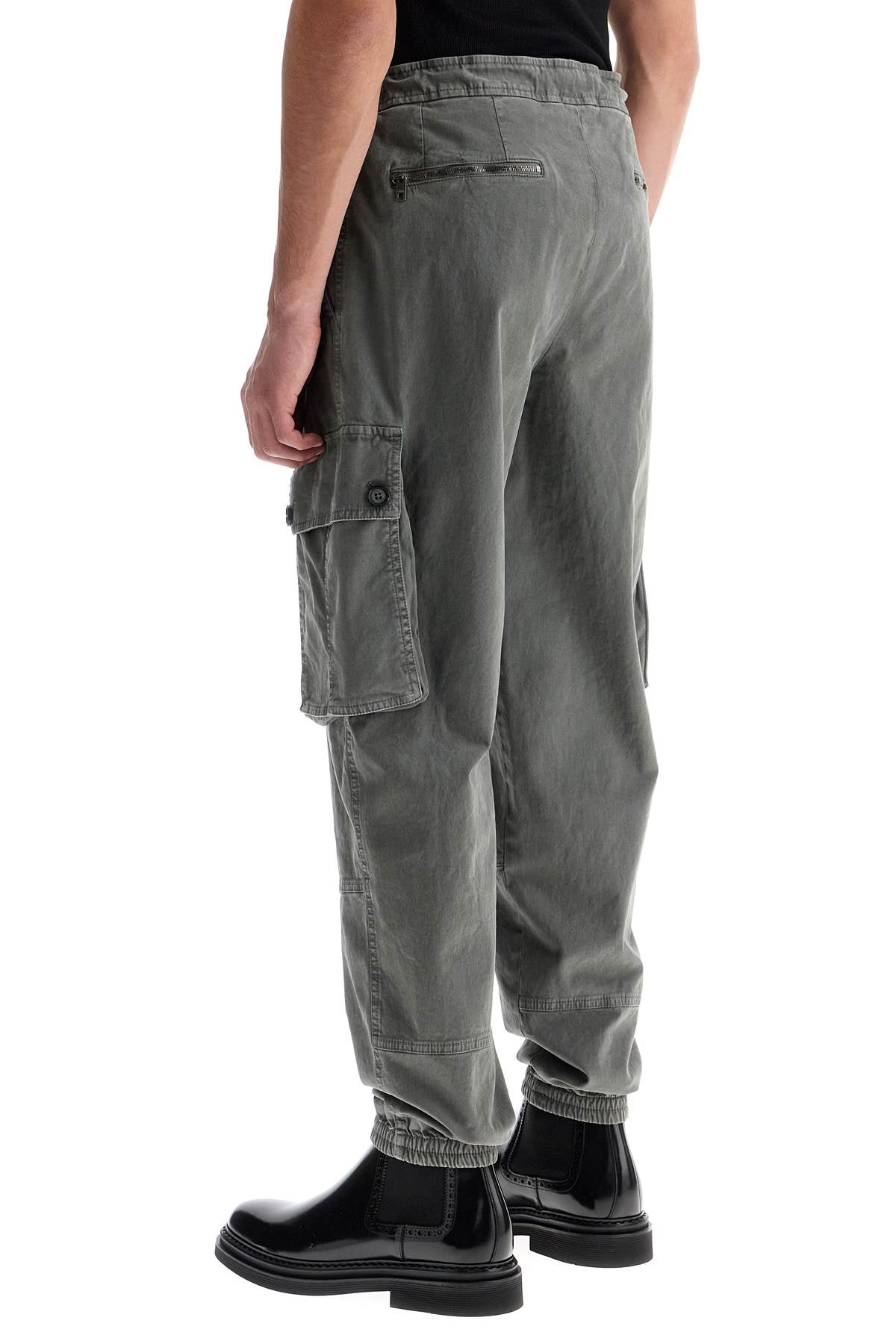 Re-edition Cotton Cargo Pants In  - Grey