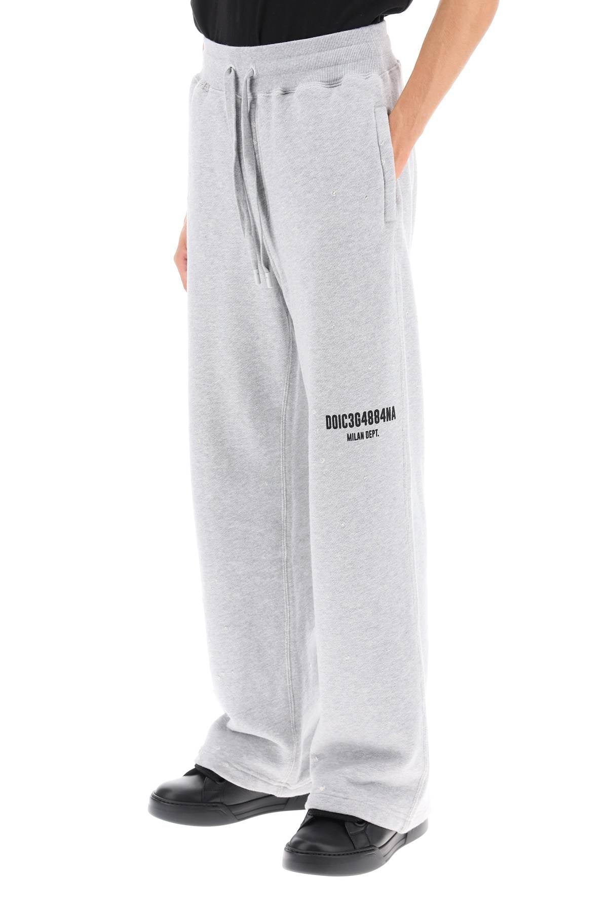 Distressed-effect Joggers  - Grigio