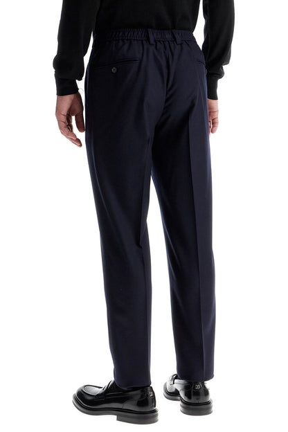 Tailored Flannel Trousers For  - Blue