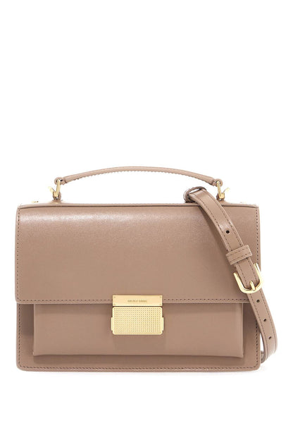 'venice Leather Handbag With Palmell  - Beige