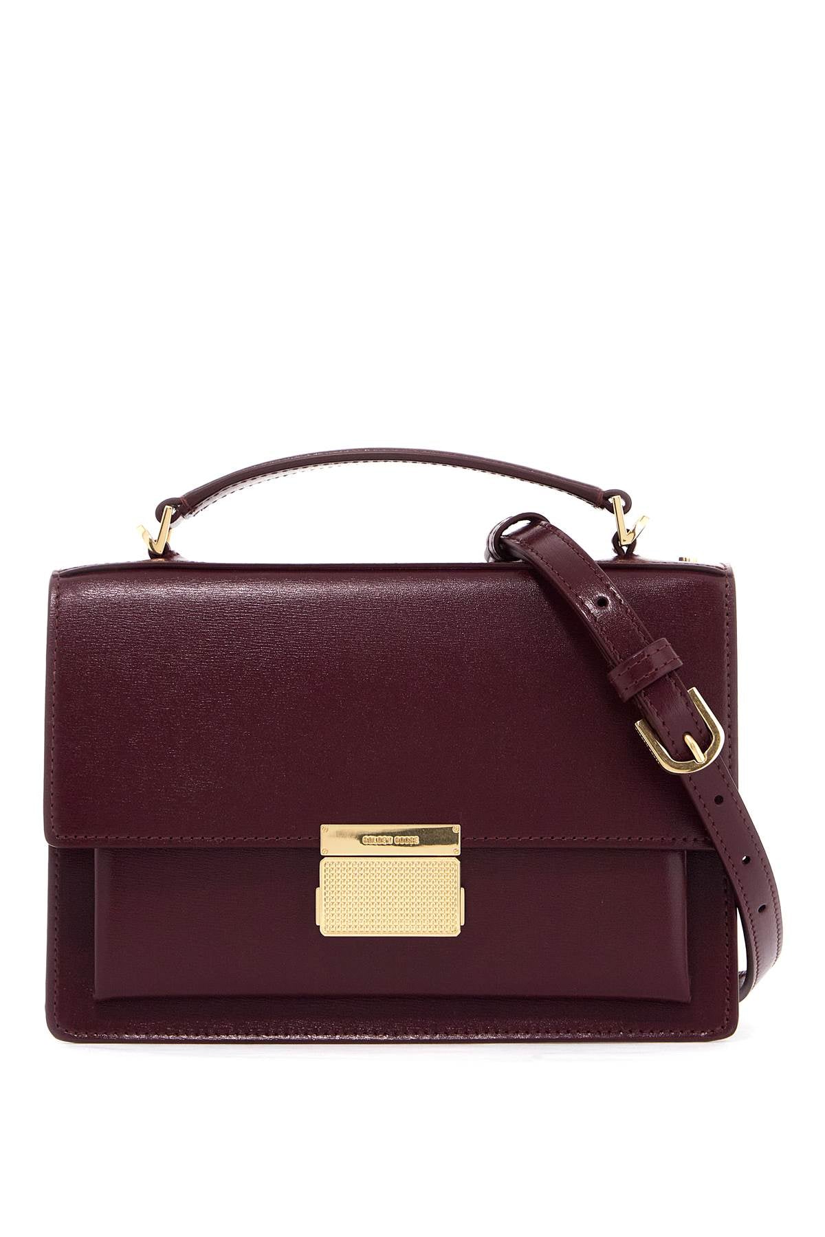 'venice Leather Handbag With Palmell  - Purple