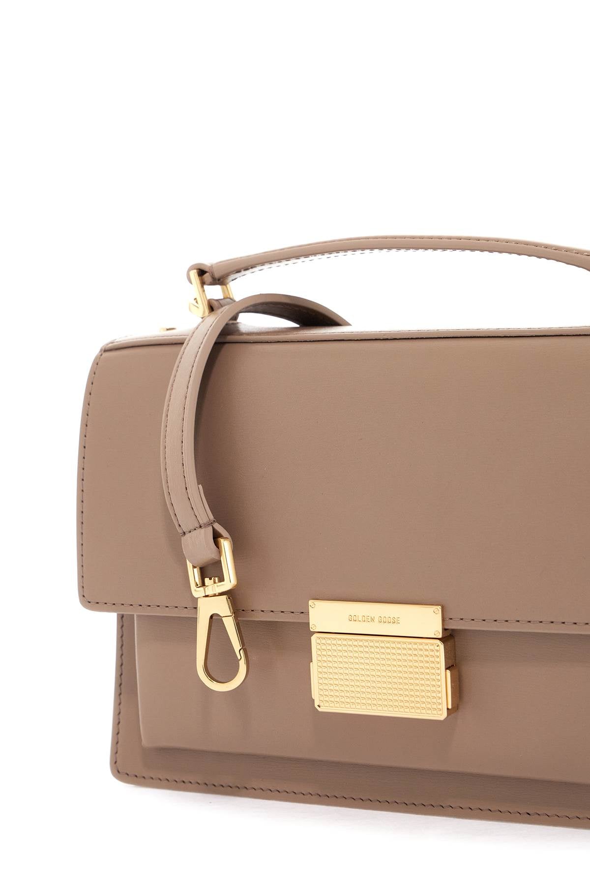 'venice Leather Handbag With Palmell  - Beige