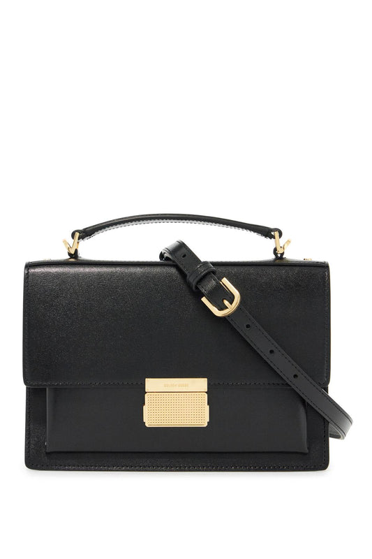 'venice Leather Handbag With Palmell  - Black