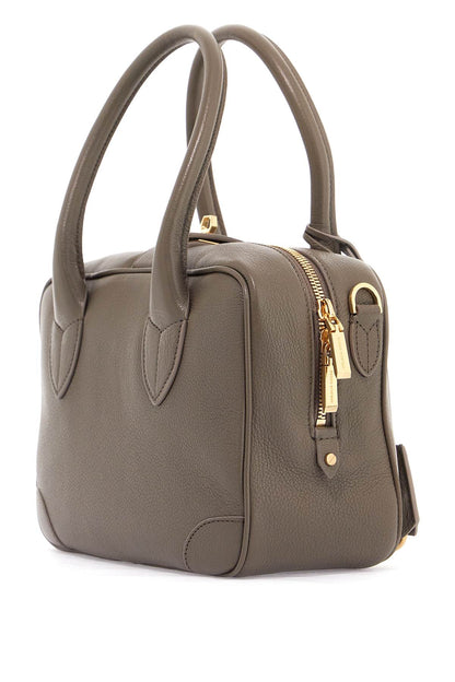 Leather Handbag For Everyday Use.  - Khaki