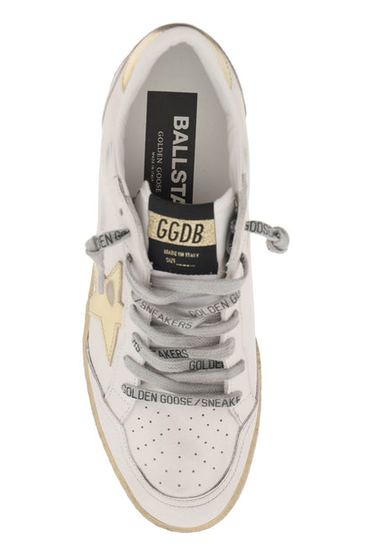 Leather Ball Star Sneakers  - Bianco