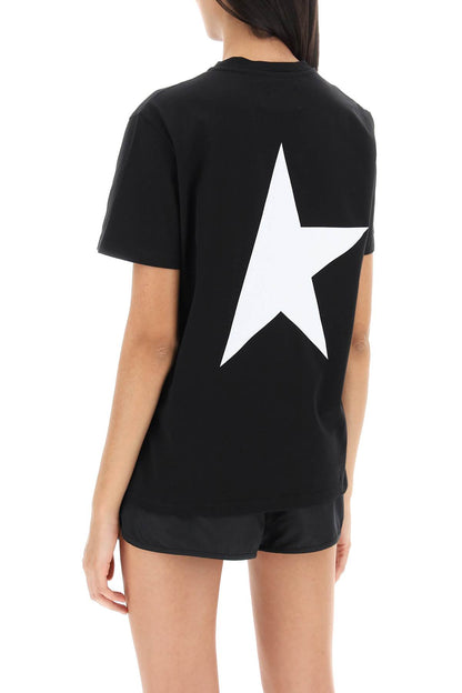 T-shirt With Star Print  - Nero