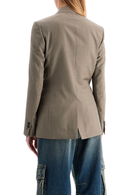 Tailored Wool Fresco Jacket For  - Grey