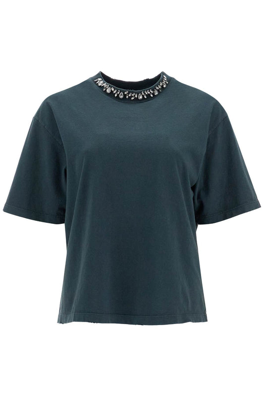 'boxy T-shirt With  - Black