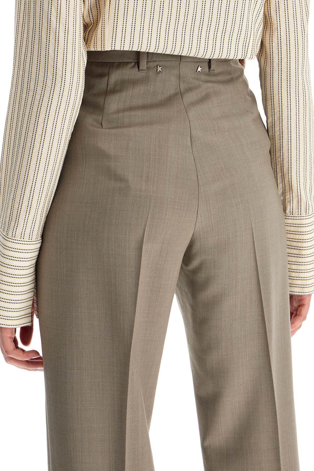 Lightweight Tailored Wool Trousers  - Neutro