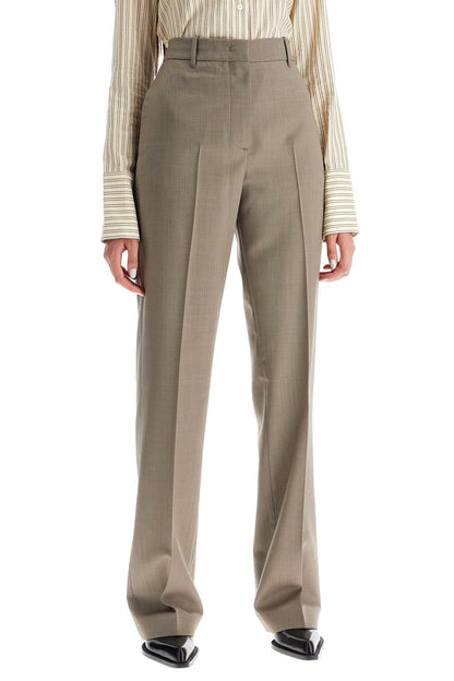 Lightweight Tailored Wool Trousers  - Neutro